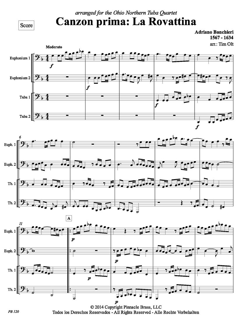 Banchieri - Canzon Prima: La Rovattina - DOWNLOAD