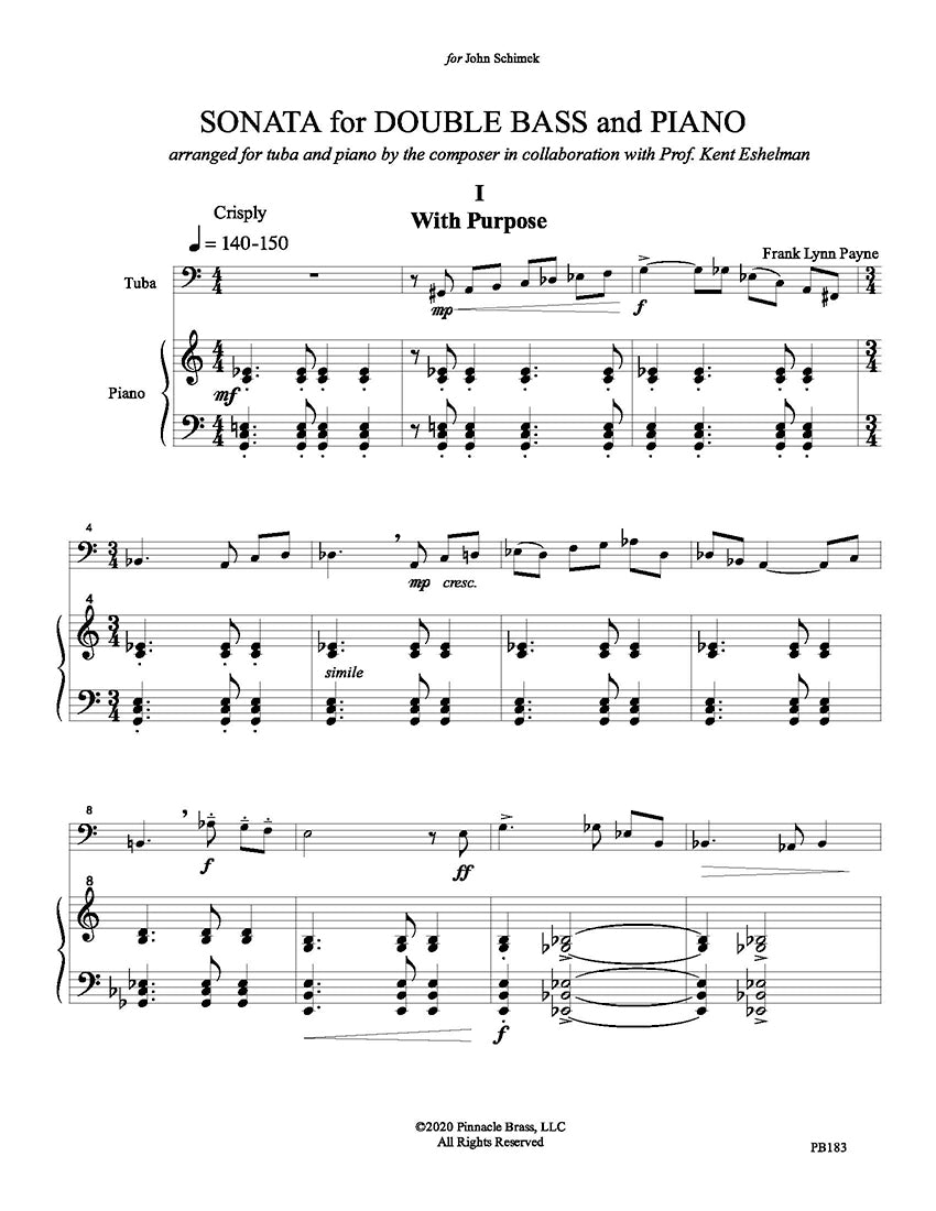 Payne- Sonata for Double Bass - DOWNLOAD