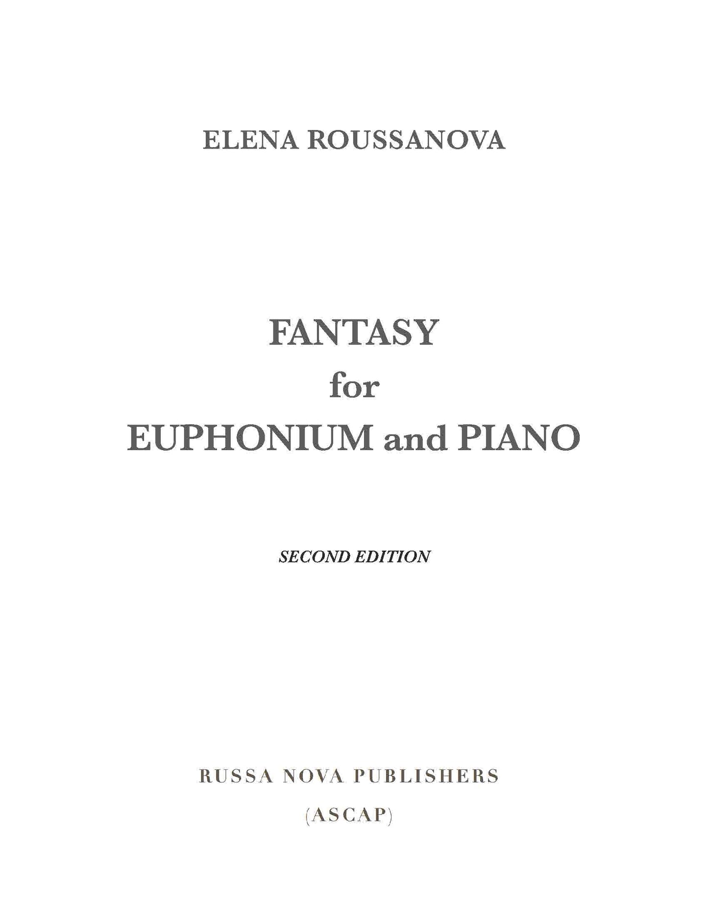 Roussanova - Fantasy for Euphonium