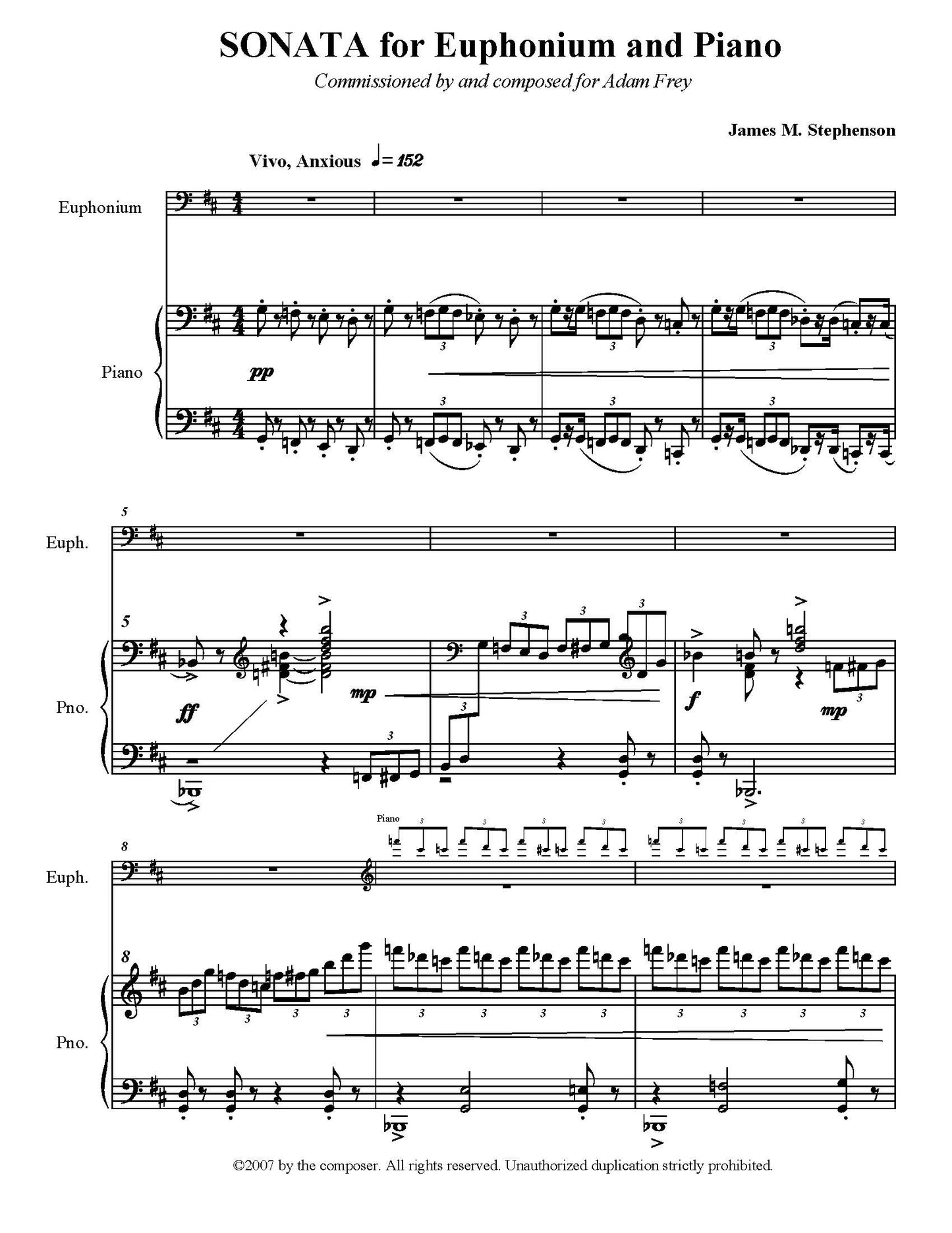 Stephenson, James - Sonata for Euphonium