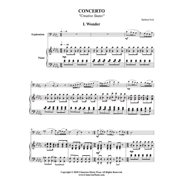 York- Concerto for Euphonium "Creative States"