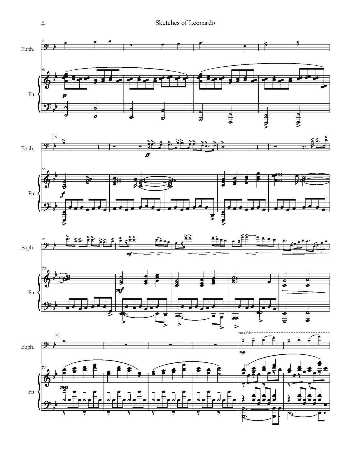 Sample Fein Feinstein, Allen - Sketches of Leonardo – TubaMusic.com & Euphonium.com